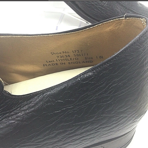 Mens Black Slip On Leather Elevator Shoe 10 Tassel - Picture 6 of 7